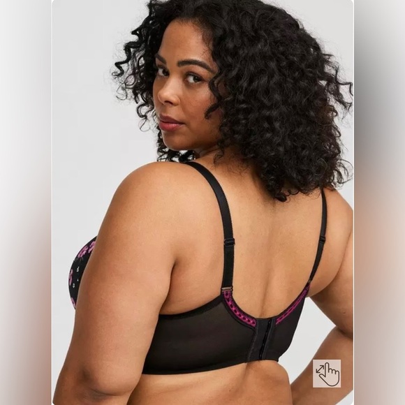 Torrid Bra 44DDD Perfect T Shirt lightly lined floral straight back bra - Picture 2 of 14